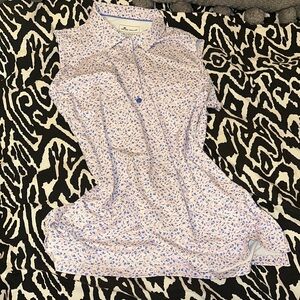 Peter Millar Pink and Blue Patterned Golf Shirt